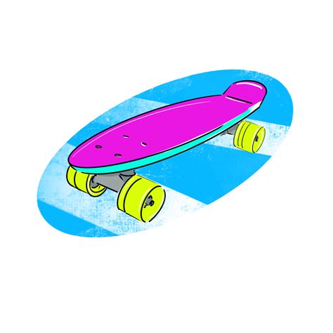 Skateboard in pop art technique 14320836 PNG
