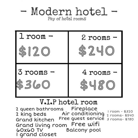 Modern Hotel Payments Menu Decal