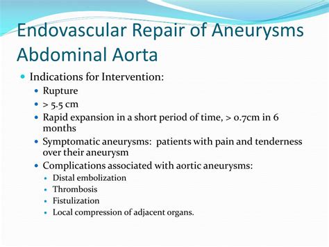 PPT - Endovascular Repair of Aneurysms PowerPoint Presentation, free download - ID:2362384