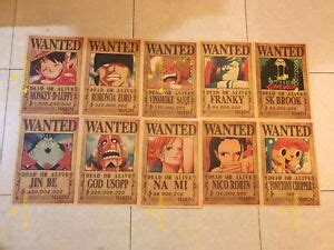 One Piece Wanted Posters Straw Hat Crew HIGH QUALITY Luffy Anime Wano Bounties | eBay