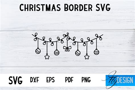 Christmas Borders SVG | Xmas Designs | Christmas SVG By Fly Design ...