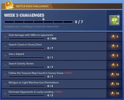 The Complete Guide to solving Week-5 Challenges of Season-4 in Fortnite ...