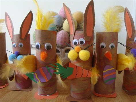 Paper towel roll Easter Bunnies & chicks | Paper towel crafts, Bunny crafts, Easter crafts