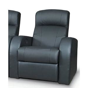 Amazon.com - Recliner Chair with Cup-Holder in Black Leather - Recliners