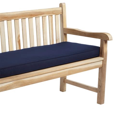Amazon.com : Mozaic Indoor/Outdoor Corded Bench Cushion, 60-Inch, Navy Blue : Patio, Lawn & Garden