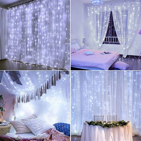 New 3m/2m/1m LED Curtain Fairy Lights USB String Lights Bedroom Wedding Party Christmas ...