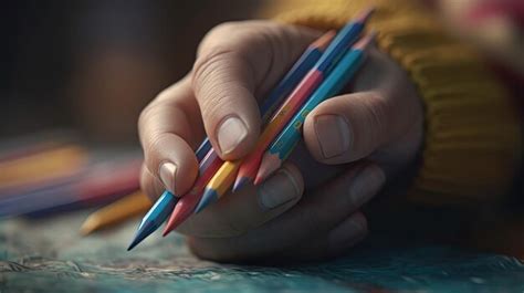 Premium Photo | Realistic 3D illustration of hand holding pencil realistic