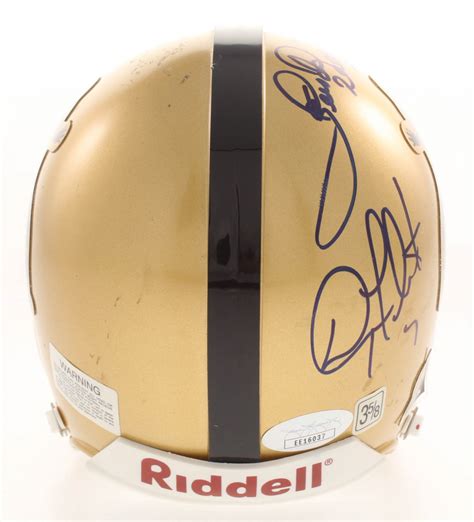 Doug Flutie, Herschel Walker & Ricky Williams Signed "Heisman Trophy" Mini Helmet (JSA COA ...