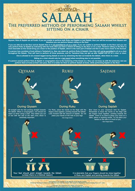 salaah - sitting on a chair | Salaah, Islam, Learn islam