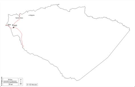 Pastaza free map, free blank map, free outline map, free base map ...