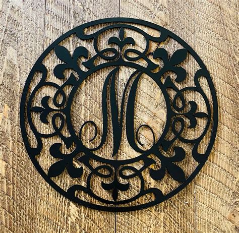 Custom Monogram Metal Art Décor Wall Art Metal Sign A to Z | Etsy