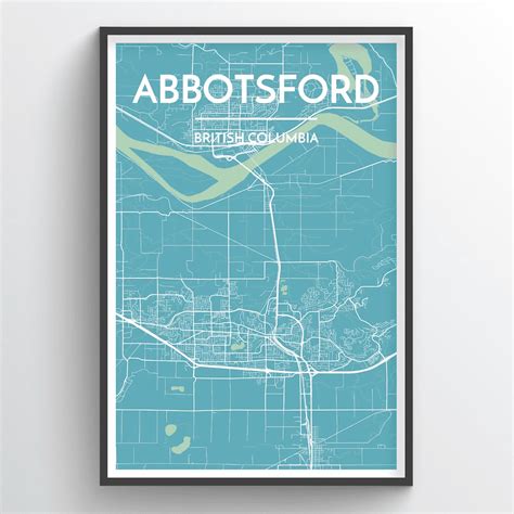 Abbotsford Map Art Print | Map art print, Personalized map art, Map art