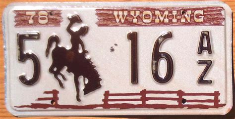 1978 Wyoming mint | Automobile License Plate Store: Collectible License ...