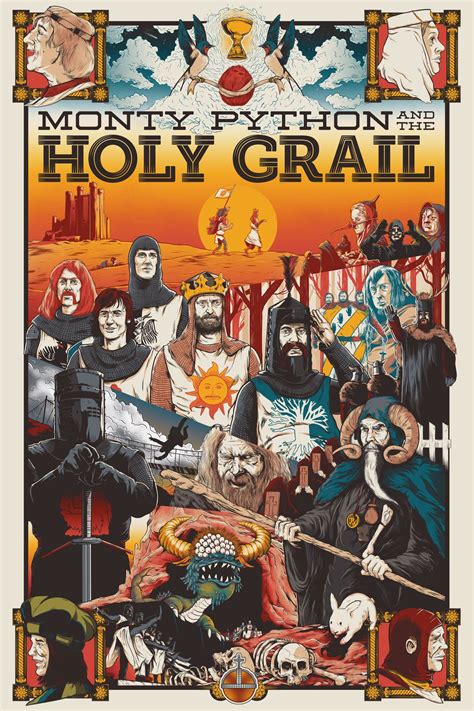 Monty Python & The Holy Grail - movie poster - Nicholas Roberts | Monty python, Python, Movie ...