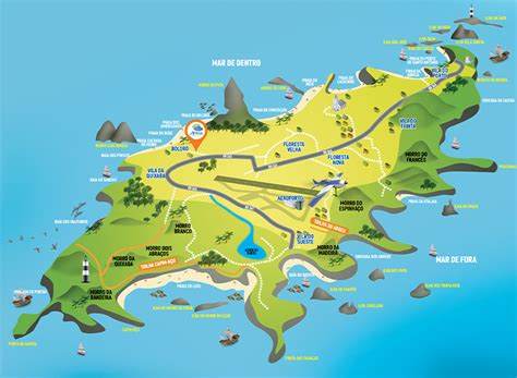 Mapa Fernando de Noronha: encontre todos os pontos da ilha