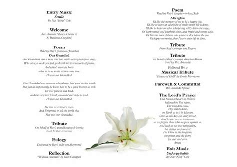 Funeral Order Of Service Outline - A Helpful Guide