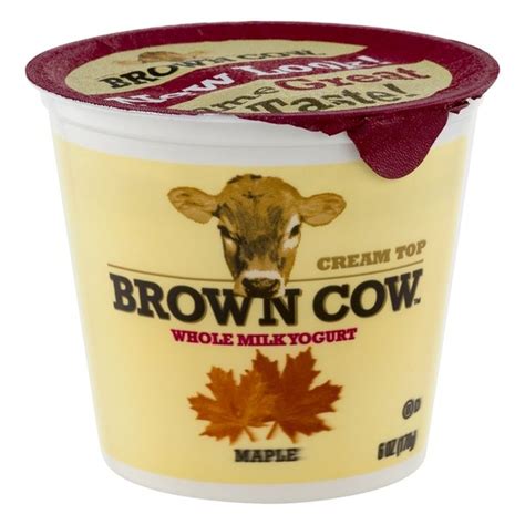 Brown Cow Yogurt, Cream Top, Maple (6 oz) - Instacart