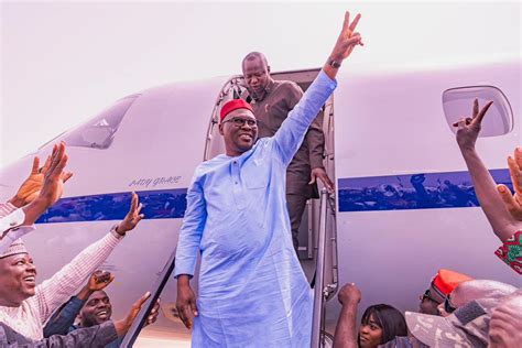 HIS EXCELLENCY GOVERNOR, AHMADU UMARU FINTIRI, LANDED IN YOLA, THE CAPITAL OF ADAMAWA STATE ...