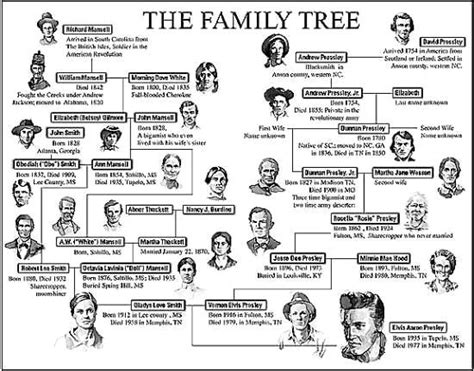 Elvis Presley Family Tree | Elvis presley family, Elvis presley ...