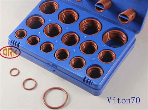 Industrial Fluorine Rubber O Rings Kits Max -25 Tensile Change