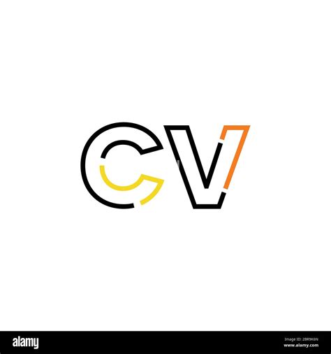 Cv logo concept design Stock Vector Images - Alamy