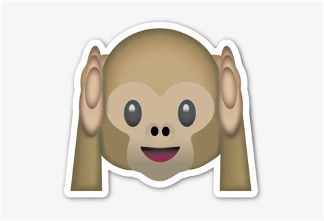 Hear No Evil Monkey - Emoji Monkey Covering Ears Png Transparent PNG - 525x480 - Free Download ...