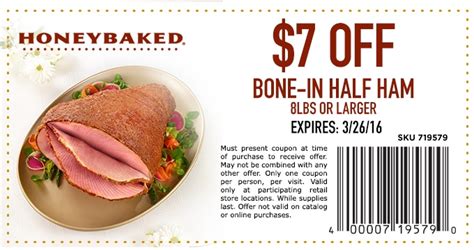 Honey Baked Ham 2019 Coupon: $7 Off Through March 26 | Free Printable ...
