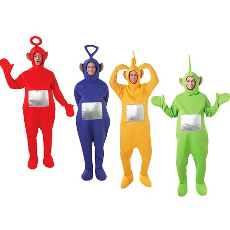 Adult Teletubbies Costume Rubies All In One Mens Women Fancy Dress Onesie Outfit | eBay