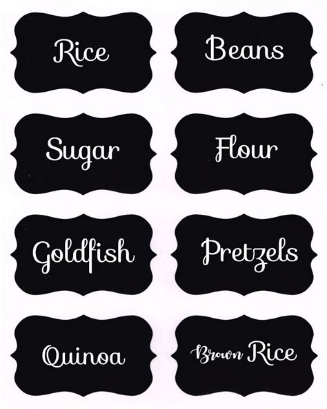 Set of 8 Customized Food Pantry Labels | Etsy | Pantry labels ...