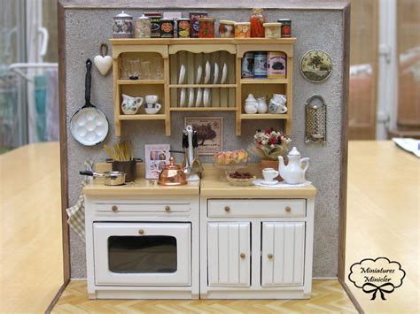 Miniature Dollhouse Kitchen Old Style Scale 1 12 by Minicler | 가구, 주방, 미니어처