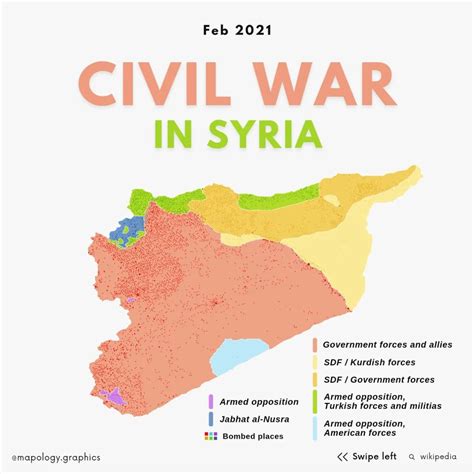 Syrian civil war, Feb. 2021.... - Maps on the Web