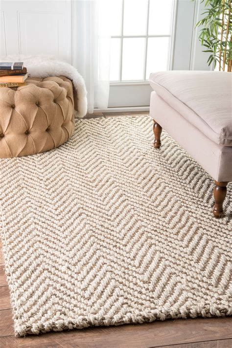 Kiwa Handwoven Jute Jagged Chevron Off White Rug | Chevron area rugs, Rugs usa, Handmade home decor