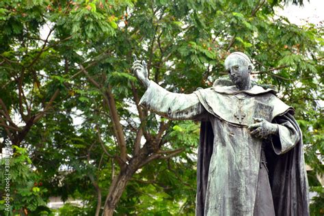 University of Santo Tomas Miguel de Benavides statue in Manila, Philippines Stock Photo | Adobe ...