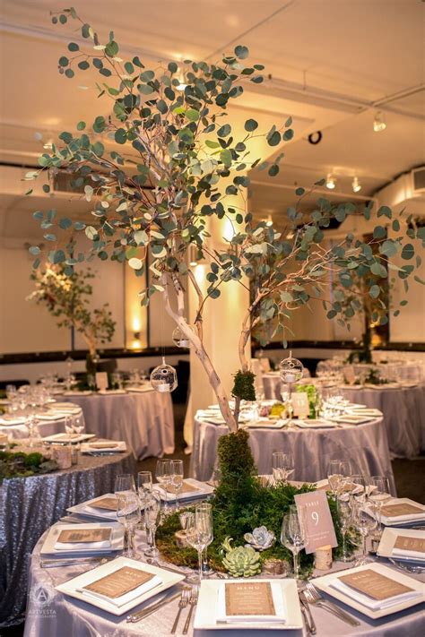 Woodsy, nature theme wedding reception. No flowers, no problem. | Nature themed wedding, Nature ...