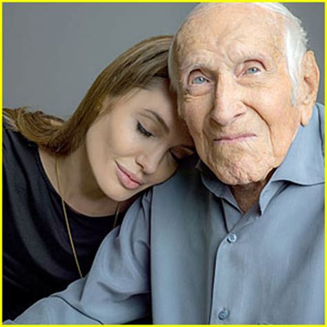 Angelina Jolie Leans on ‘Unbroken’ Hero Louis Zamperini! | Angelina Jolie : Just Jared ...