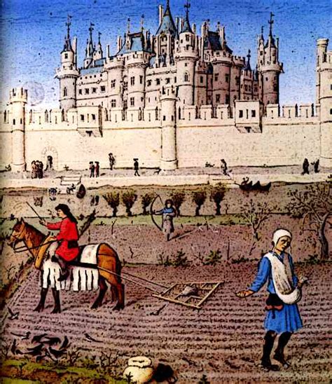 Medieval-Castle-Life-Peasants-Ploughing-Field-Medieval-Times Picture