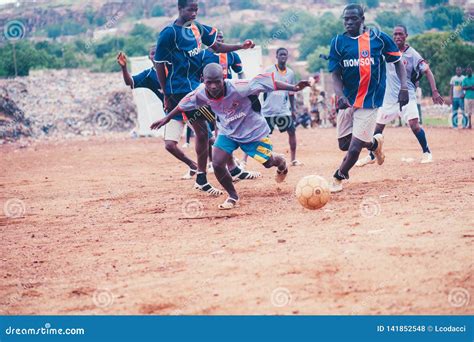 Black African Children Playing Soccer in a Rural Area Editorial Stock Photo - Image of ground ...