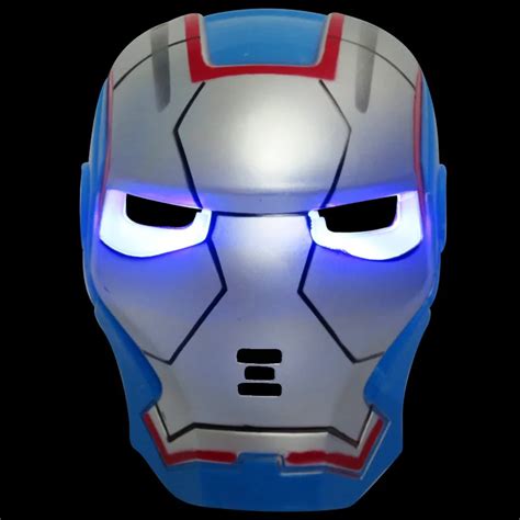 LED Glowing Iron Man Helmet The Avengers Halloween Mask Ironman Adult ...