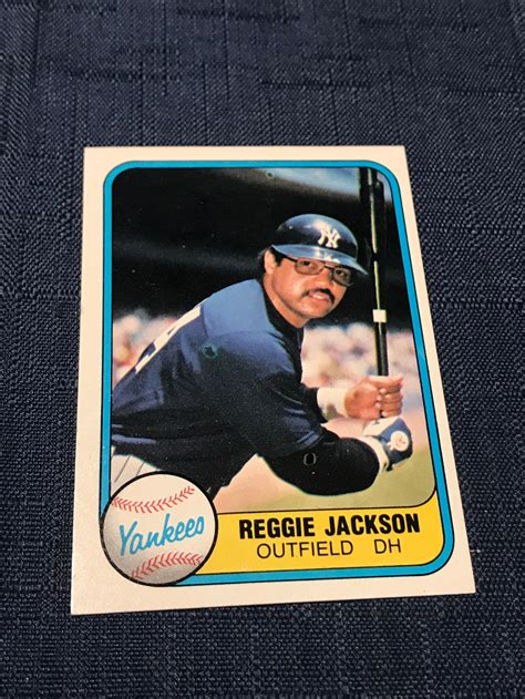 Reggie Jackson Fleer 1981 MLB Card Collectible Baseball Card | Etsy