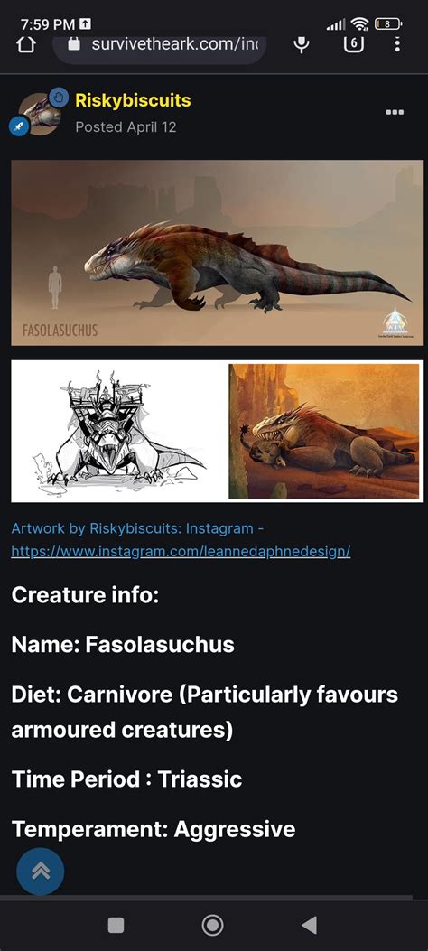 Fasolasuchus won the vote : r/ARK