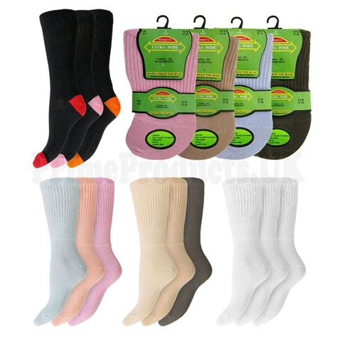 Ladies Extra Wide Diabetic Gentle Grip Socks - Prime Products