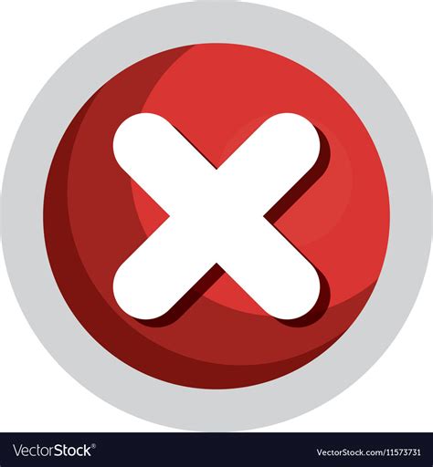 X button isolated icon Royalty Free Vector Image