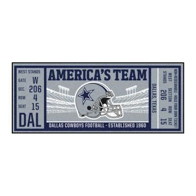 FANMATS NFL - Dallas Cowboys 30 in. x 72 in. Indoor Ticket Runner Rug ...