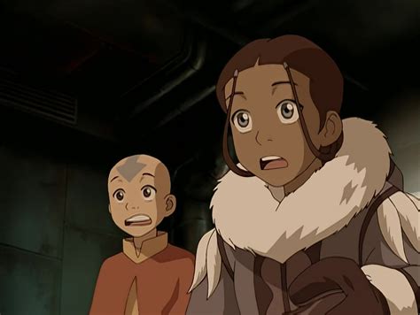 Aang and Katara reacting to the gears and engines of the Fire Navy ...