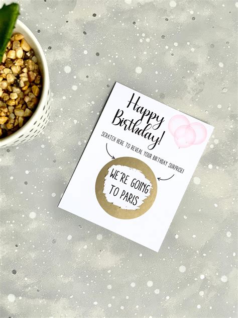 Personalised Happy Birthday scratch card birthday scratch | Etsy