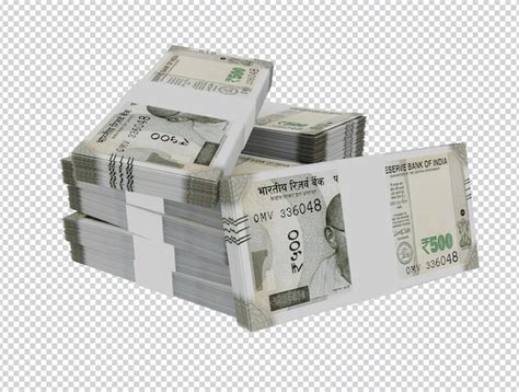 Premium PSD | Indian money - bundles of currency ( 500 rupee )