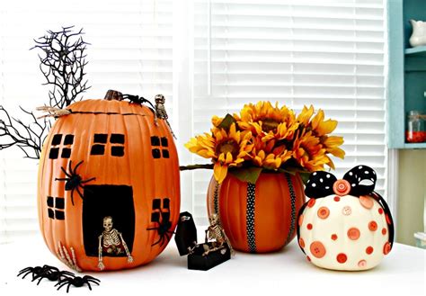 Pumpkin Decorating Ideas Using Foam Pumpkins (Funkins) - Mom 4 Real