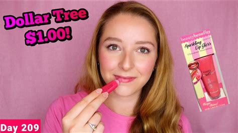 Beauty Benefits Sparkling Lip Gloss Review | Dollar Tree Makeup | Day 209 - YouTube