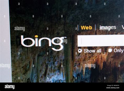 Microsoft bing search engine computer screen SEO Stock Photo - Alamy