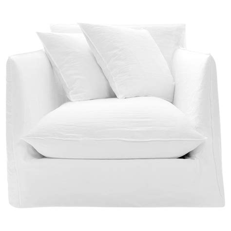 Gervasoni Ghost 01 Armchair in White Linen Upholstery by Paola Navone For Sale at 1stDibs ...